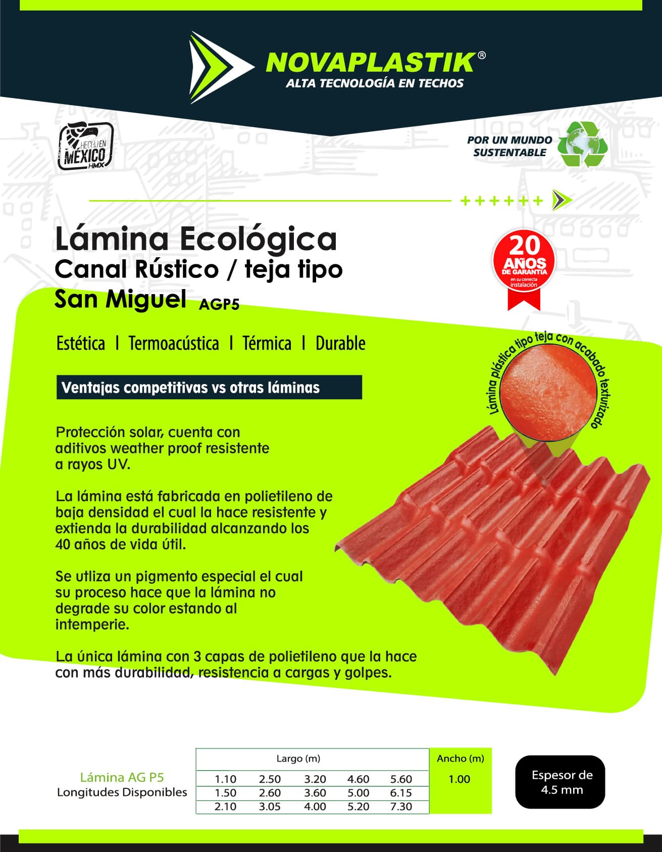 AGP5 TEJA SM - Novaplastik