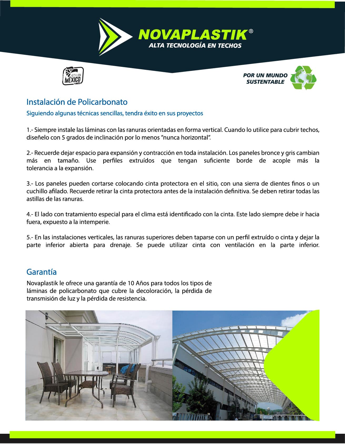 intall policarbonato - Novaplastik